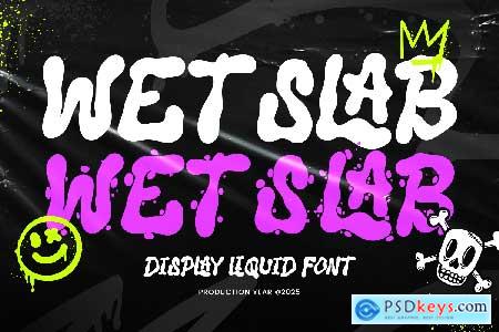 Wet Slab - Funky Liquid Water Font