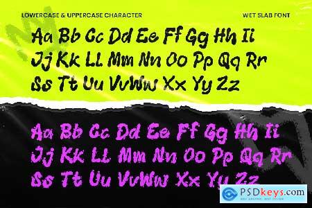 Wet Slab - Funky Liquid Water Font