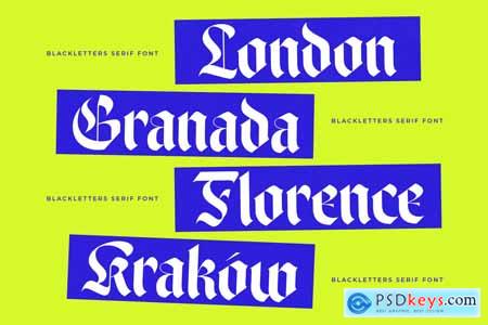 Wilfred Knights - Blackletter Serif Font