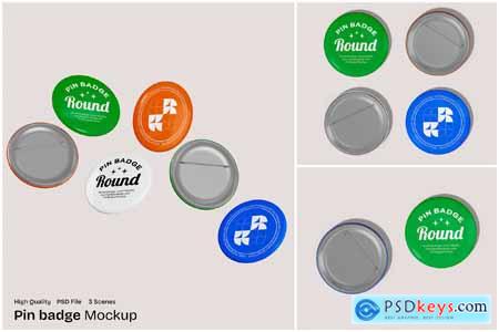 Pin badge mockup Pin badge mockup