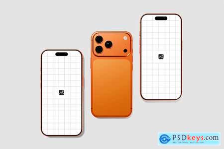 iPhone 17 Pro Cosmic Orange Mockup