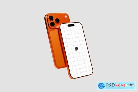 iPhone 17 Pro Cosmic Orange Mockup