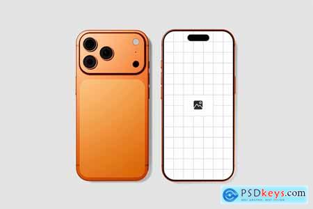 iPhone 17 Pro Cosmic Orange Mockup