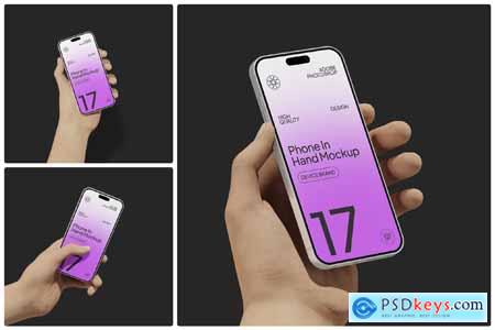 Phone in Hand Mockup Phone in Hand Mockup