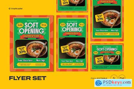Soft Opening Japanese Food Flyer HQXGCCD
