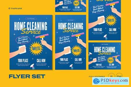 Home Cleaning Service Flyer WRN5FWL