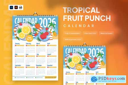 Tropical Fruit Punch Calendar