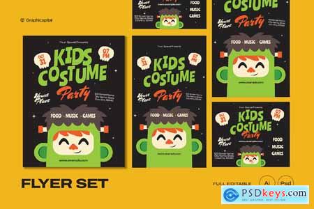 Halloween Kids Costume Party Flyer