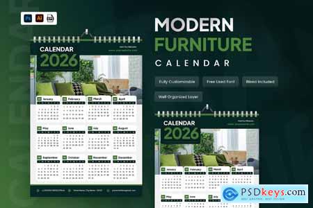 Modern Furniture Calendar