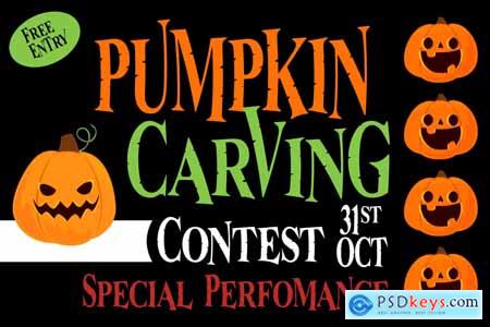 Zomelya Halloween Horror Display Typeface