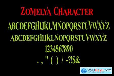 Zomelya Halloween Horror Display Typeface