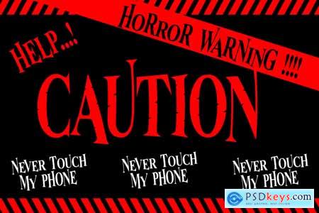 Zomelya Halloween Horror Display Typeface