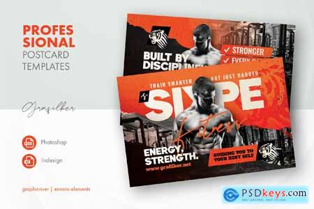Fitness Trainer Postcard Templates