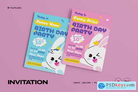 Boy & Girls Birthday Invitation