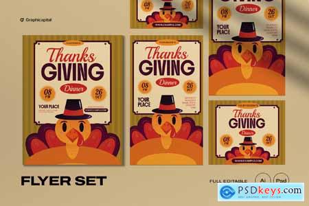Thanksgiving Dinner Flyer RF62CD7