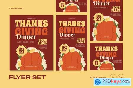 Thanksgiving Dinner Flyer HBZVHEQ