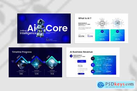 Artificial Intelligence PowerPoint with Gradient