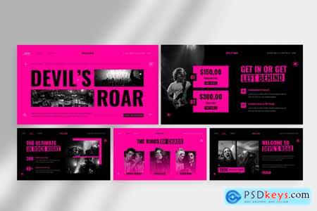 Devil's Roar Music Rock PowerPoint