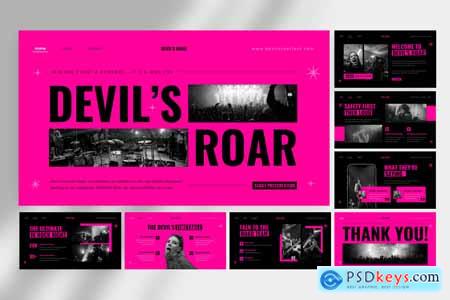 Devil's Roar Music Rock PowerPoint
