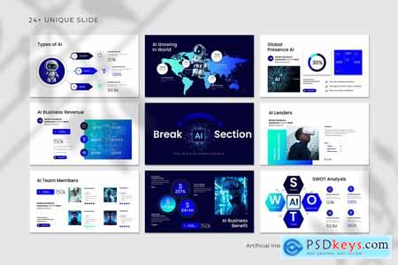 Artificial Intelligence PowerPoint with Gradient