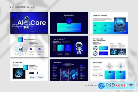 Artificial Intelligence PowerPoint with Gradient