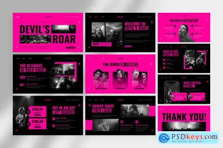 Devil's Roar Music Rock PowerPoint