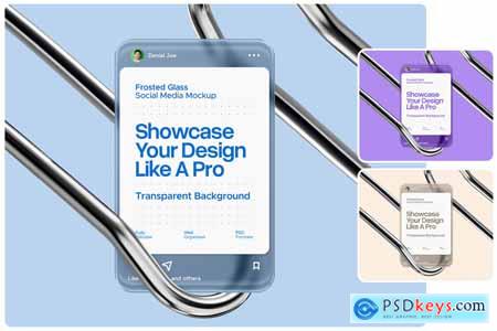 Liquid Glass Instagram Post Mockup Set