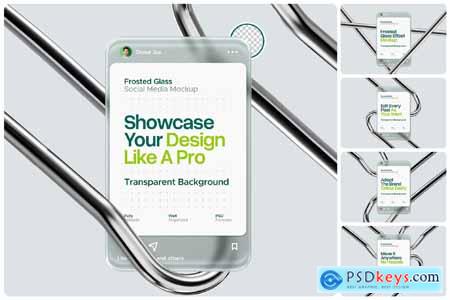 Liquid Glass Instagram Post Mockup Set