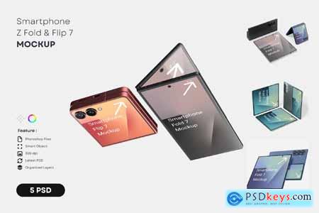 Smartphone Z Fold & Flip 7 Mockup
