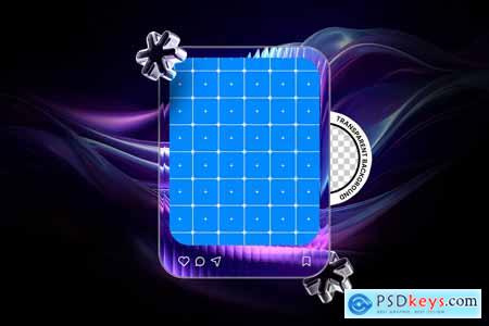 Liquid Glass Instagram Post Mockup