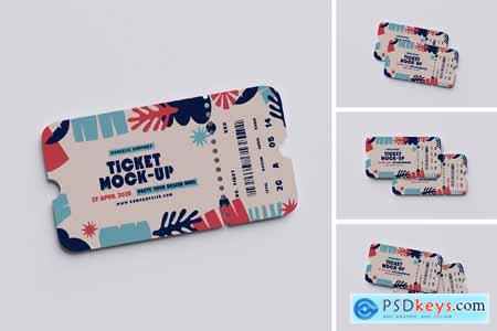 High Quality Ticket Mockup