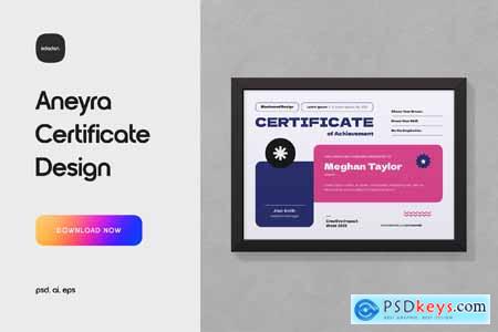 Aneyra Certificate Design