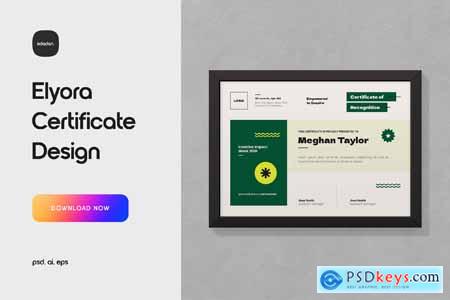 Elyora Certificate Design