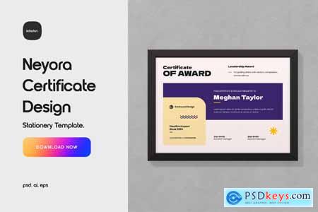 Neyora Certificate Design