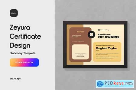 Zeyura Certificate Design