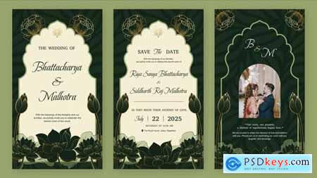 Indian Flower Wedding Invitation 60333374