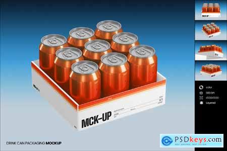 Drink Can Packaging Mockup