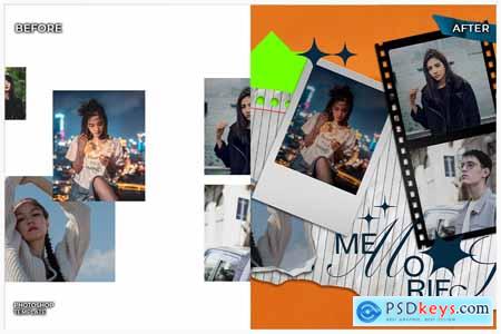 Scrapbook Photo Collage Mockup