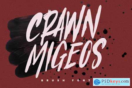 Crawn Migeos Brush Display Font