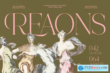 Reaons - Elegant Thin Serif Font