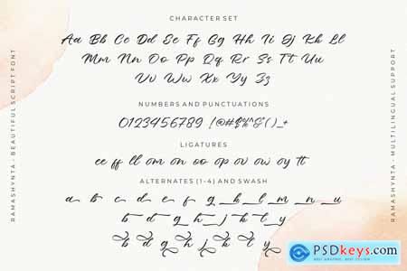 Ramashynta  Romantic Script Font