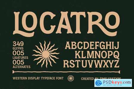 Locatro - Western Display Typeface Font