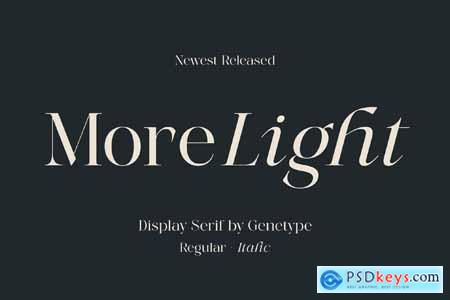 MoreLight  Elegant Display Serif Logo Font