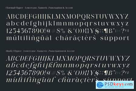 MoreLight  Elegant Display Serif Logo Font