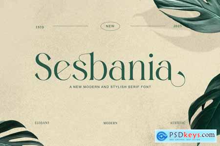 Sesbania - Minimal Modern Logo Branding Serif Font