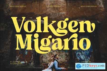 Volkgen Migario - Bold Serif Display Font