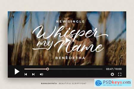 Ramashynta  Romantic Script Font