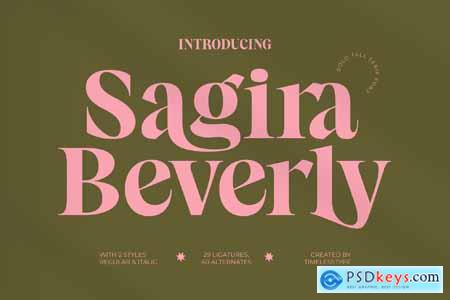 Sagira Beverly - Bold Tall Serif Font