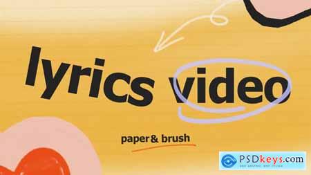 Lyric Video Paper Brush 60667024