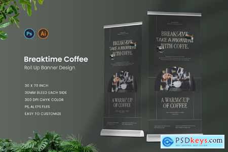 Breaktime Coffee Roll Up Banner